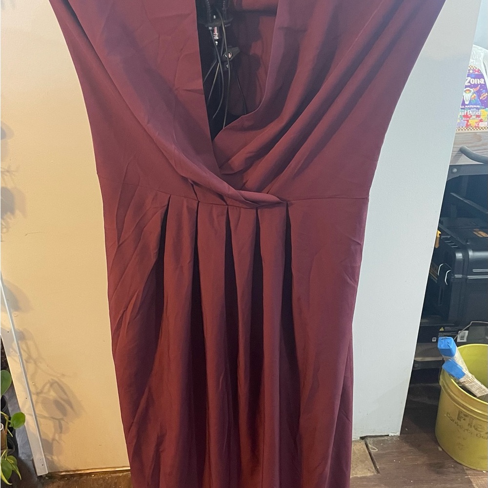 HALARA Strapless Burgundy Dress